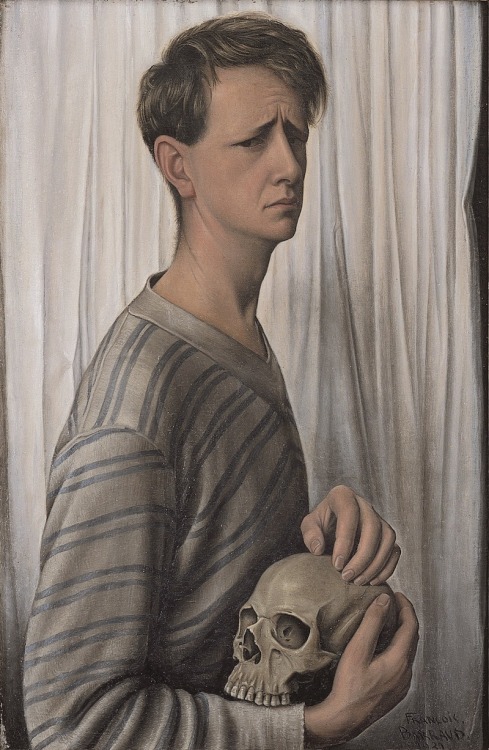 Lefildelhorizon: François Barraud, Le Mélancolique Autoportrait Au Crâne, 1931