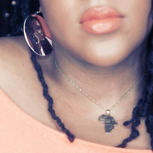 @thatgirlkandi rocking our hand painted $5 wood earrings AVAILABLE NOW  KOUTURESOCIETY.COM  #profilt