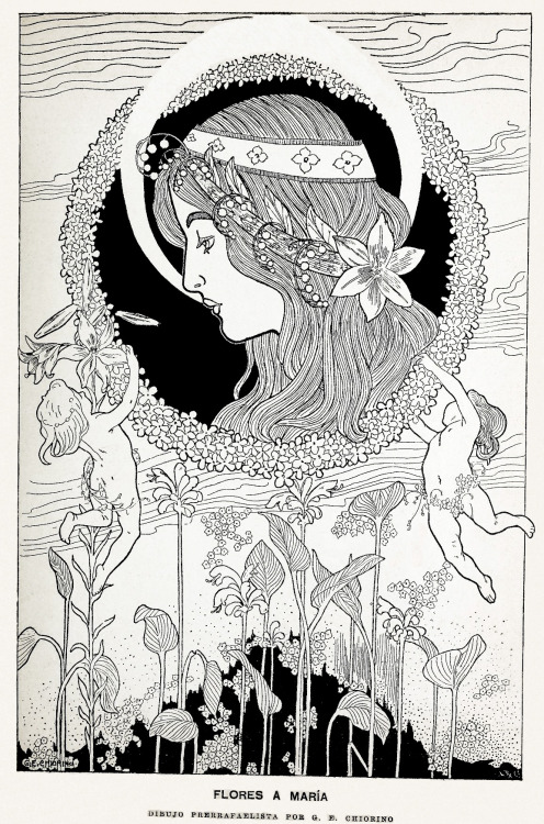 Giuseppe Eugenio Chiorino (1871-1941), ‘Flores a María’, “Blanco y Negro”, #817, 1897