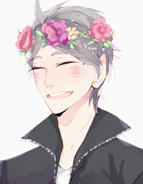 ryuucae:    suga-san and flower crowns! (°∀°)b  