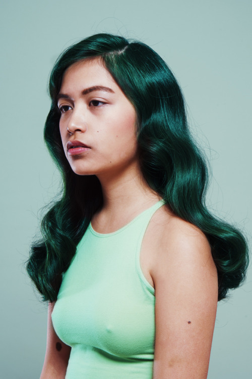 discoskeletons:   Polyester 2014, shoot by Arvida Byström.   The green hair………..