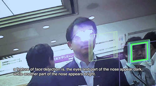 prostheticknowledge:  Anti Facial Recognition Visor Interesting approach to avoid identification from cameras by lighting key areas of the face (video embedded below, via the great DigInfo):   This is the world’s first pair of glasses which prevent