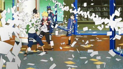magnificentooru: You don’t even need to ask. I got you.   ⚡️   Shikadai protecting Boruto {best friends  😌  }  