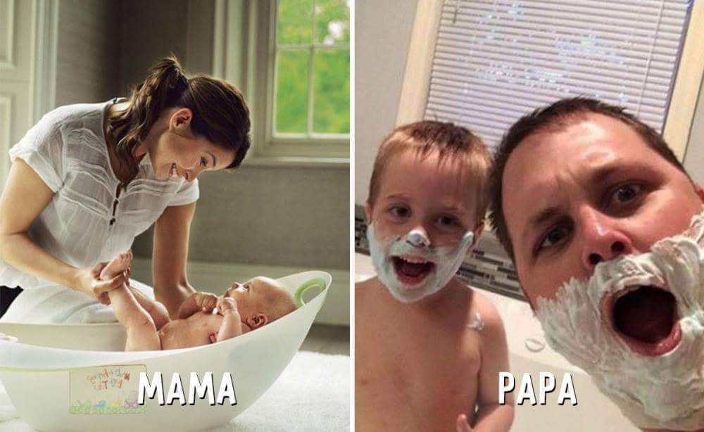 k-rlol:  Con mamá / con papá 