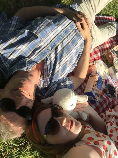 We had a real, actual picnic the other day! ✨⭐️ Co-starring my newest cuddly, Lambcaster.
