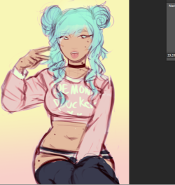 crybabytime:  i hated how the other wip looked so i remade it and heres to hoping ill actually finish thisi havent finished any drawings in the last few days im honestly let down by myself