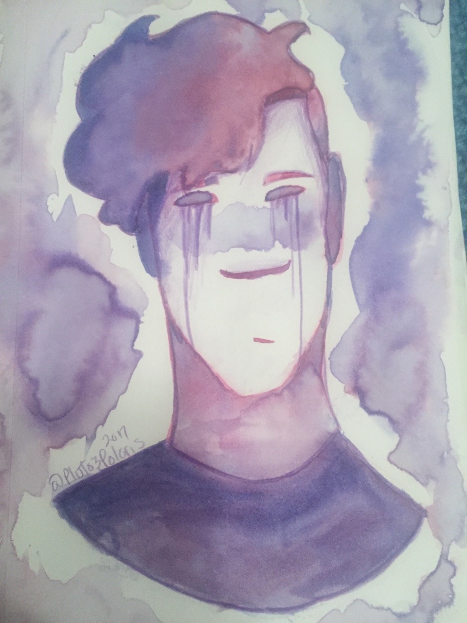 plutoandpolaris-art:  My first legitimate watercolor painting. It’s really not