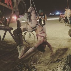 petri-kore:  Times are cold and flus are hard, so let me reminisce about happier dirtier dustier times (though I was actually just as a sick here as I am now - its not a party unless I have strep) 📷 by desert daddy/@wjoost3  #burningman #selfsuspension