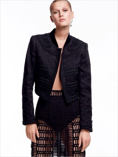 Harper&rsquo;s Bazaar Brazil April 2015. Toni Garrn by David Roemer, styling by Katie Burnett.
