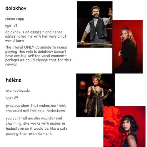And Now Presenting An All-female Great Comet Revival Cast Made By A Raging Lesbian. This Is The Slideshow