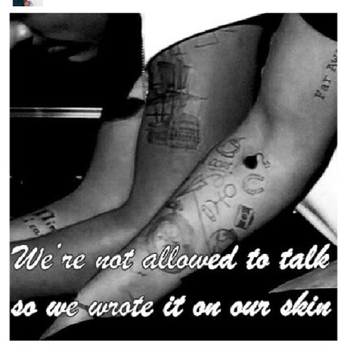 Their skin is their diary!! #larry #larryforever #larryshipper #larrystylinson #stylinson #harry #to