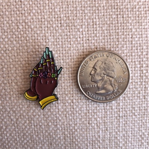 yaay! im hype to announce my limited edition praying hands lapel pins are here! at shopzahira