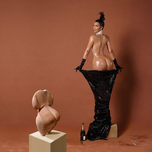 marie-caroline:  Break the Internet by Jean Paul Goude for Paper Magazine (2014); Steatopygous female figure, ca. 4500–4000BC; Venus Figurines