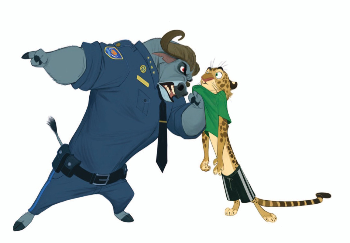 the-disney-elite: Cory Loftis’ concept art for Chief Bogo from Disney’s Zootopia.