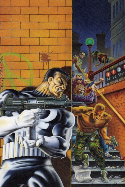 theactioneer:Mike Zeck Punisher #2 cover art (1985)