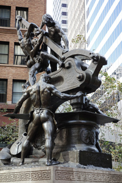 Hadrian6:  The Mechanics Monument. 1901.Douglas Tilden. American 1860-1935. Bronze.