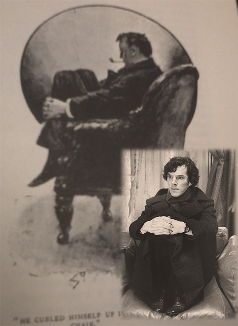 lady-sieben:  â€œÂ He curled himself up in his chair.â€ Artwork by Sidney
