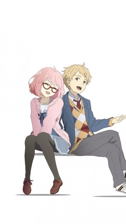 Mirai Kuriyama, Akihito Kanbara, Kyoukai no Kanata, anime couple, 720x1280 wallpaper @wallpapersmug 