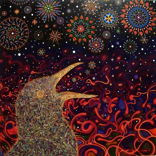 myampgoesto11: Intricate collage art by Fred Tomaselli  Fred Tomaselli makes exquisit