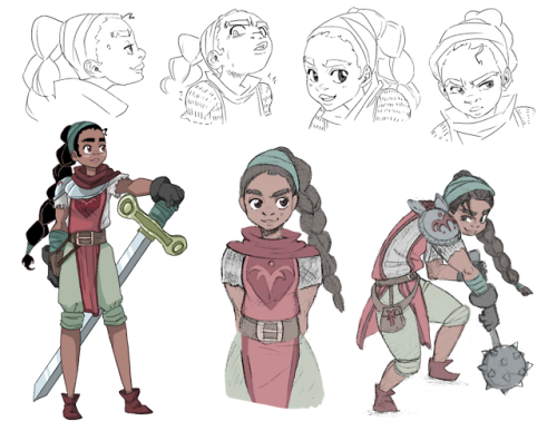 movinglabonart:Original character concept.  This is Vanessa, the squire.