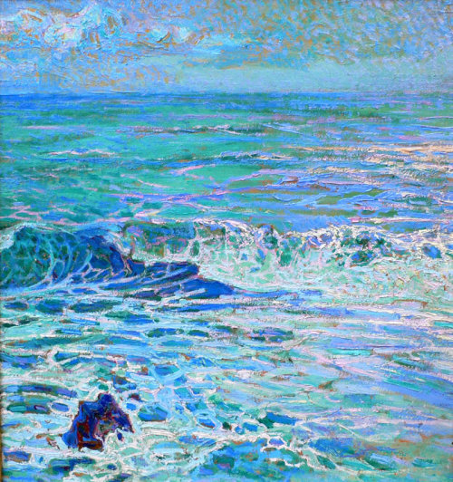 Ebb Tide  -  Giuseppe Caselli  1920Italian 1882-1925Oil on cardboard  27x28,5 cm.