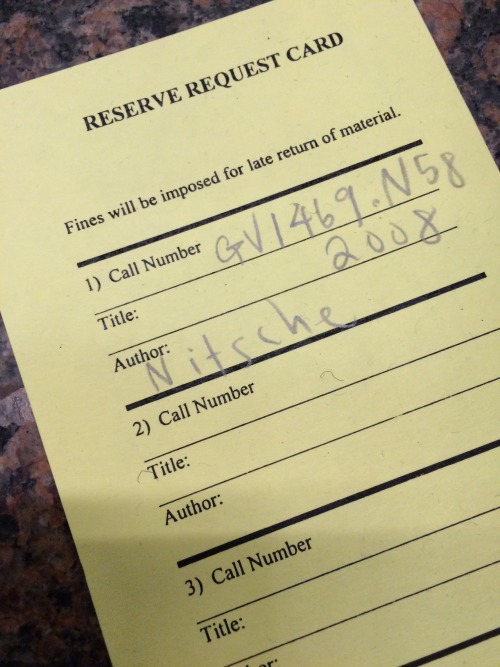 Reserve Request card submitted to us by Lucy Ives