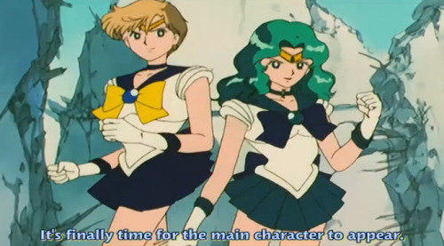 sailormoonsub: The greatest secret of Uranus and Neptune: They are aware that they are in an anime. 