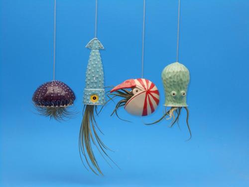 Adorable Mini Octopus Air Plant Hanger. How cute ! Available here 