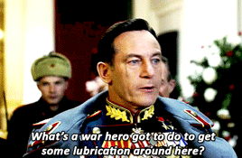 fighting-naturalist:“Sneaky little shit.”Jason Isaacs as Field Marshal Zhukov in The Death of Stalin