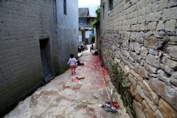 A small alley in the village we visited