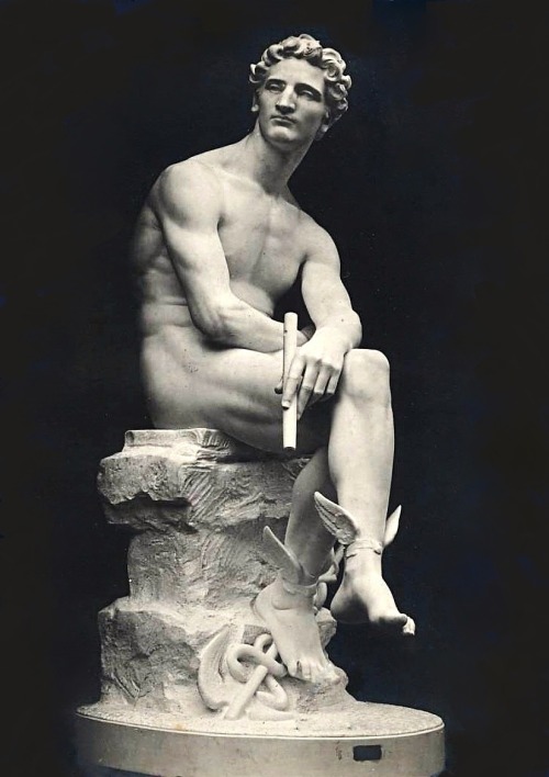 hadrian6:  Mercury. 1898.Ferdinand Leenhoff. Dutch 1841-1914. marble. exhibited at The Salon 1907.http://hadrian6.tumblr.com