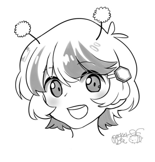 Commissions opening soon! Stay tuned.  Example of a B/W inked headshot. Prices and more examples wil
