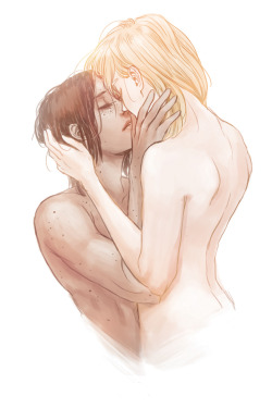 yvonnism:Some coloured versions of the yumikuri moments from the SNK fanzine I made