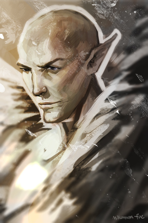 millennium-fae-artblog:School is starting again so I paint a Solas to say goodbye T_TAlso I will be 