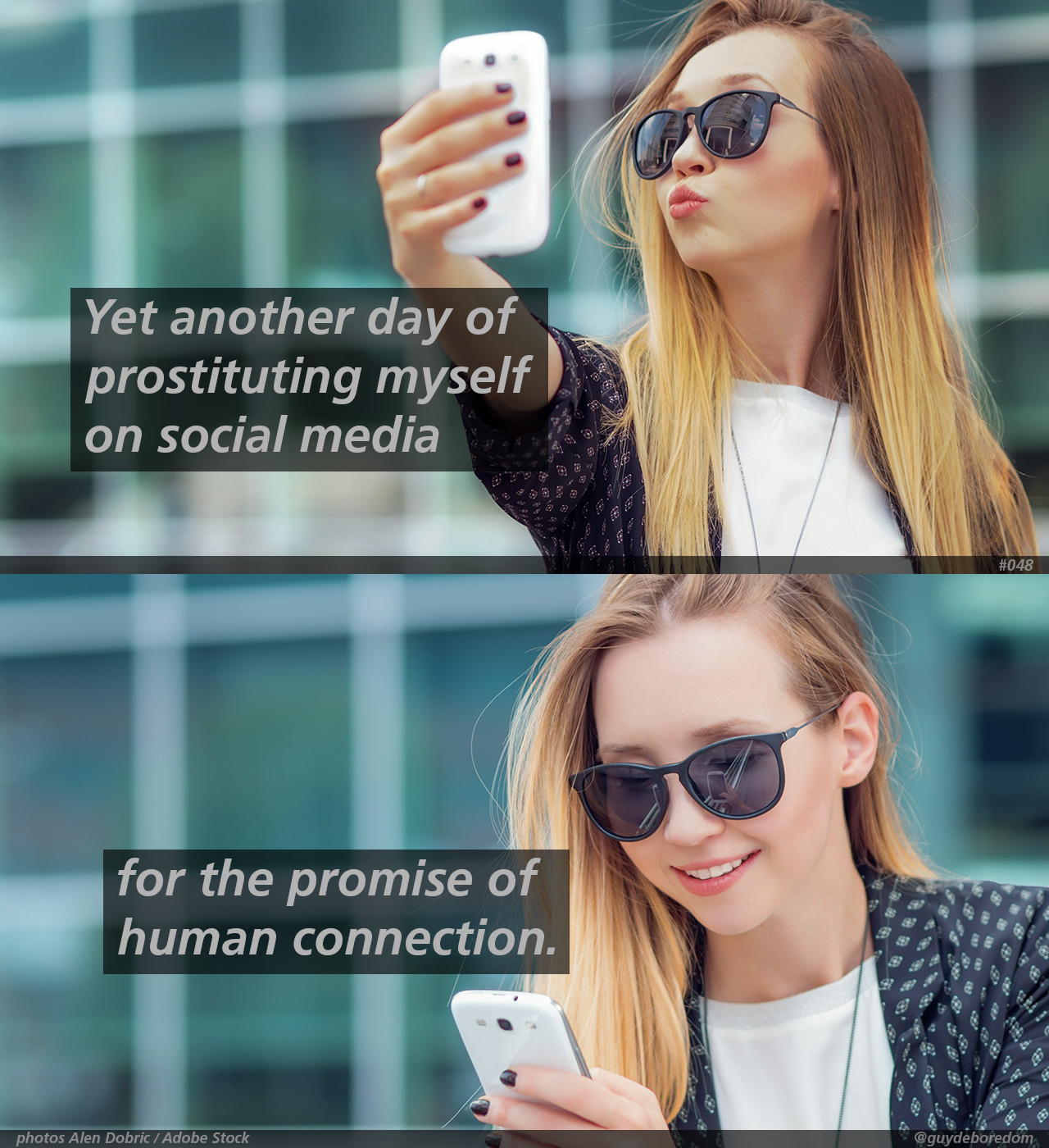 Yet another day of prostituting myself on social media for the promise of human connection.