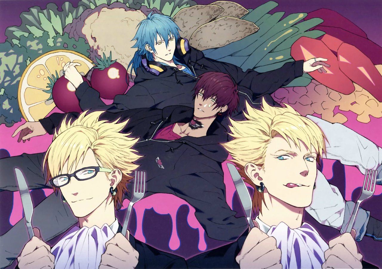 shizochka:  DRAMAtical Murder re:code Official Visual Fanbook Scans: 肉山大國王