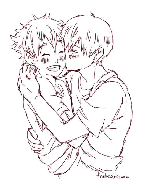 theharukawa: Quick kagehina doodle hoping to cheer you guys up …;;