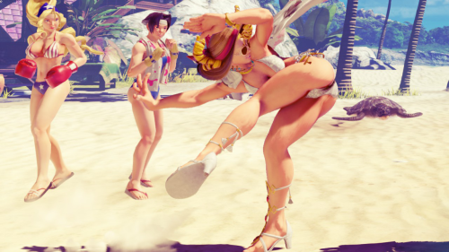 gameswithgreatbutts:  Character: Karin Kanzuki (Swimsuit) Game: Street Fighter V Click here for more butts 