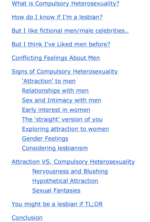 badtech-reblogs: cyberlesbian:  cyberlesbian: I made a master doc for questioning lesbians! Http://g