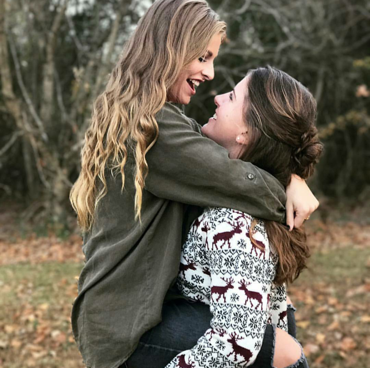 Lesbian Couple Hugging Each Other Stock Photo