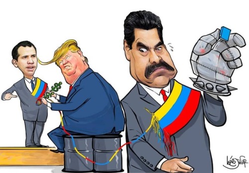 #Charge
#trump #maduro #juanguaido #crise #humor #cartum #editorialcartoon #art #caricature #photoshop #pinturadigital #painting #desenhodehumor #charge...