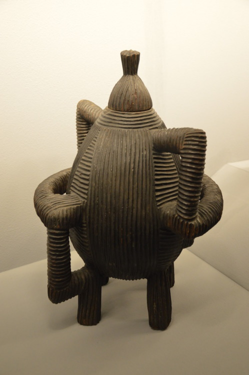 Wooden pot with lid, of the Swazi people, present-day South Africa or Swaziland.  Artist unknown; 19