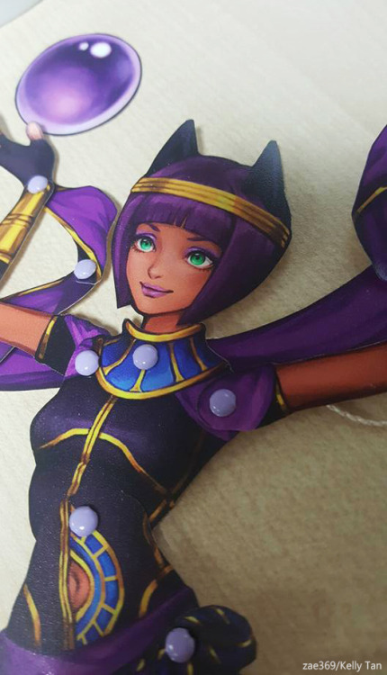 Made these pose-able Menat paper figures about a year ago. Pretty terrible photos, but I never got &
