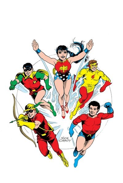 Teen Titans by Nick Cardy (top) and Michael Cho (bottom).While Marv Wolfman & George Pérez’s New