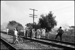 kafkasapartment:Fire in Pico, 2001. Gregory Bojorquez. Silver Gelatin Print