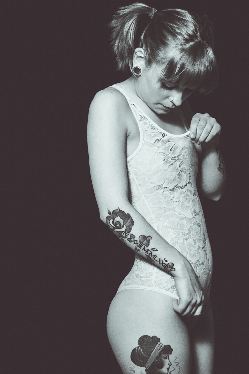 arielmodels:  More fun with this lace beauty.   . . . . Photo by David McClymonds