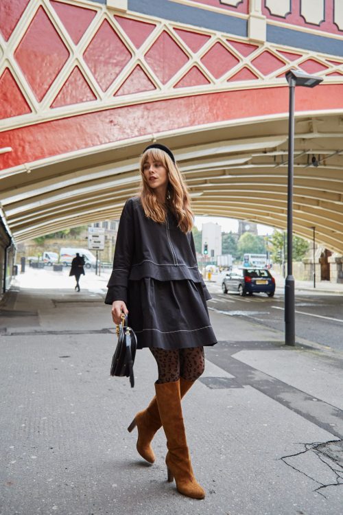 Megan Ellaby in Sezane boots