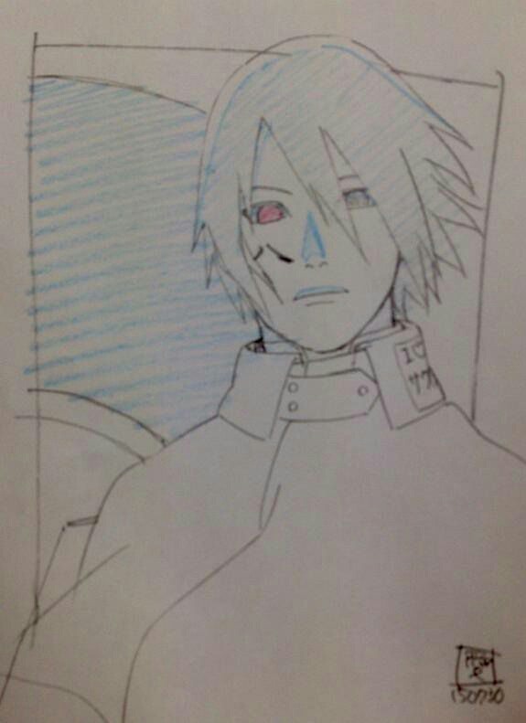 uchihasasukerules:   Sasuke and Sakura || Official art by Studio Pierrot 