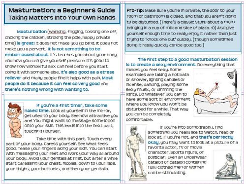 homeschoolinggeek: &ldquo;Masturbation: the Happy Handshake,&rdquo; an informative sex ed pamphlet 