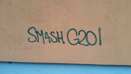 Some anti-G20 graffiti seen around Berlin.Also check out: An Anarchist Guide to the July 2017 G20 Su